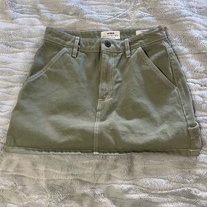 Cotton: On Cargo Denim Mini Skirt
